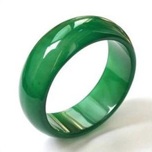 100% Natural green jade agate rings for women men jade ring