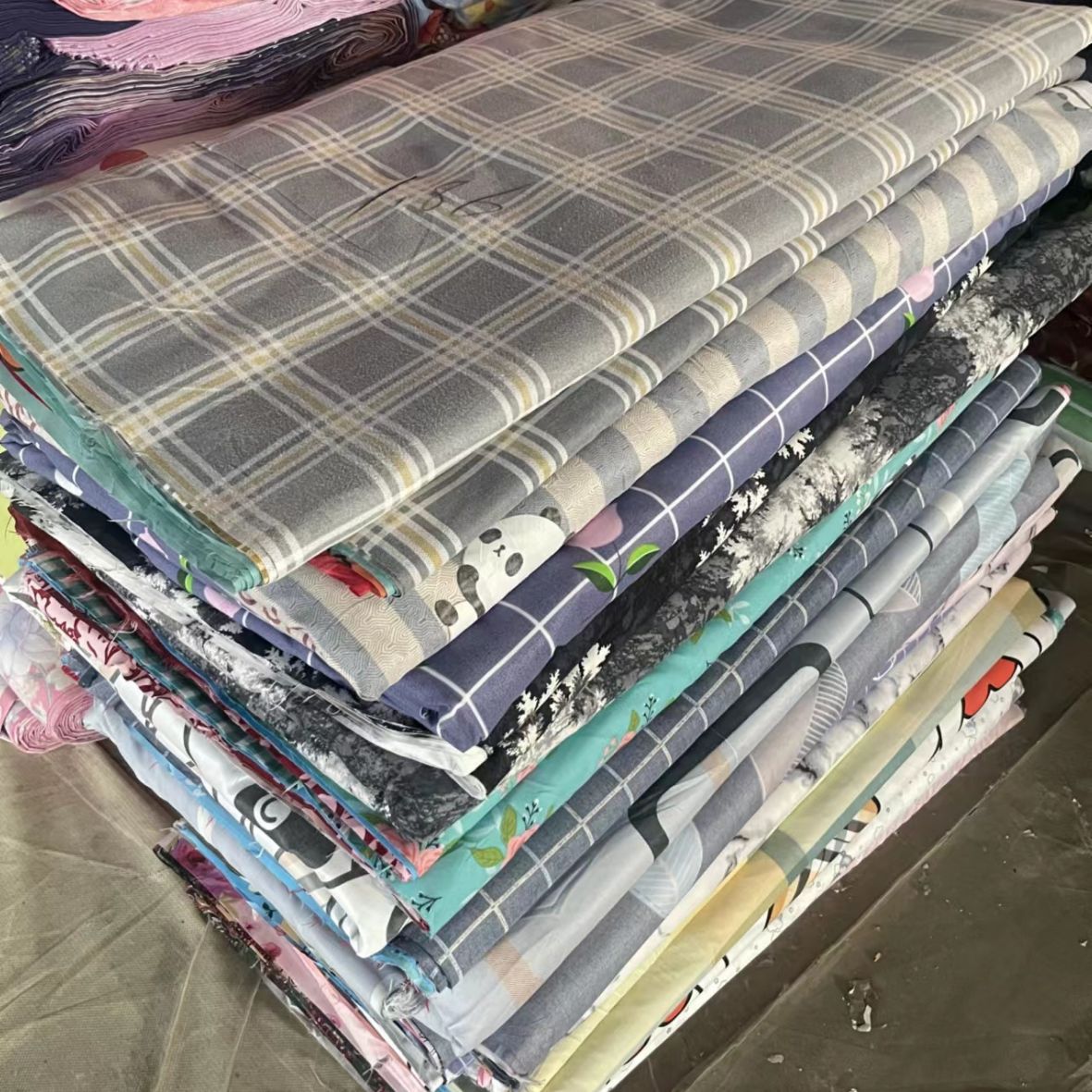 赶集大布头批发 加厚植物羊绒二等布库存纯棉布长绒棉清仓处理