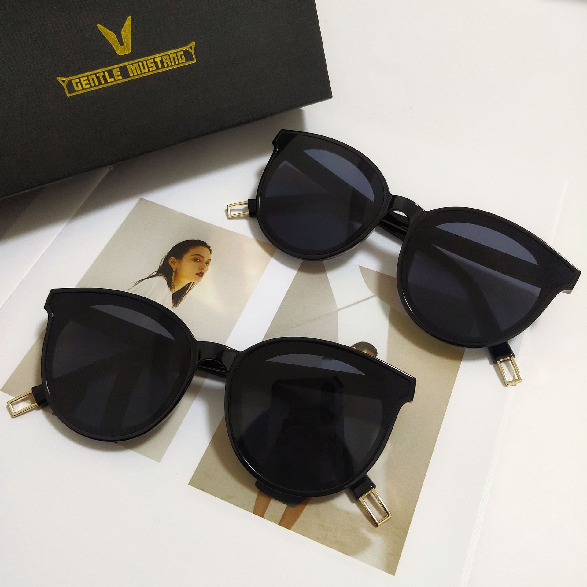 gm gw墨镜女2021新款v牌太阳镜潮流大脸显瘦开车小红书同款墨镜