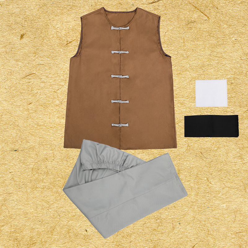 复古农民男马甲背心马褂服装陕北农村阿宝汗衫坎肩中式盘扣演出服