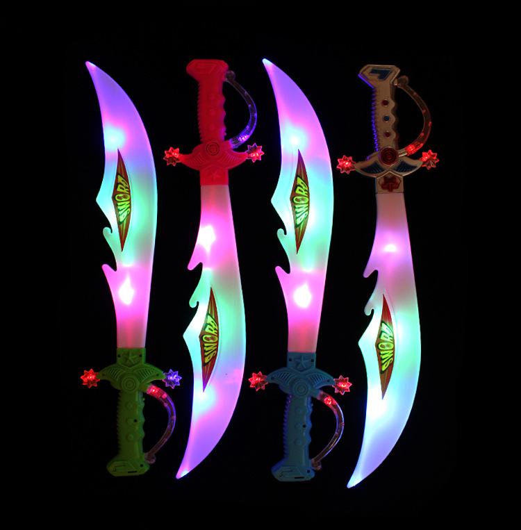 发光音乐刀剑 重力感应闪光刀七彩剑儿童玩具发声带音乐大刀批发