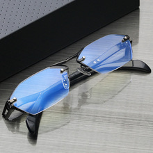 无框近视纯钛眼镜框  松岛设计师款1141日系手工个性高度数眼镜架