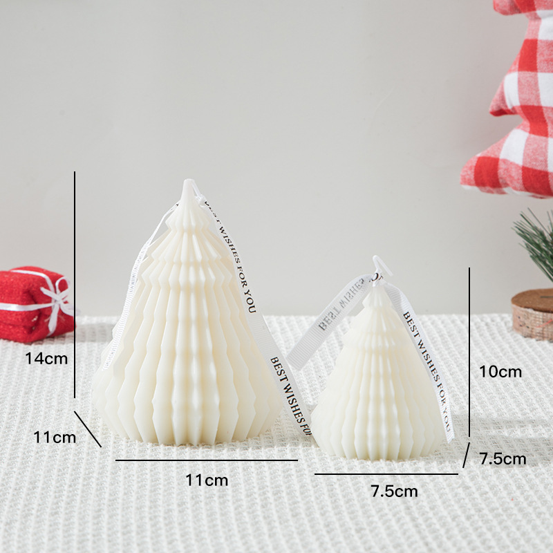 Christmas Origami Christmas Tree Aromatherapy Candle With Hand Gift Ins Creative Home Decoration Shooting Props Anniversary Gift