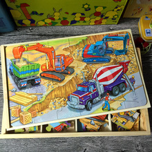 24片儿童大块拼图拼装益智玩具3--8岁交通汽车恐龙动物卡通拼图批