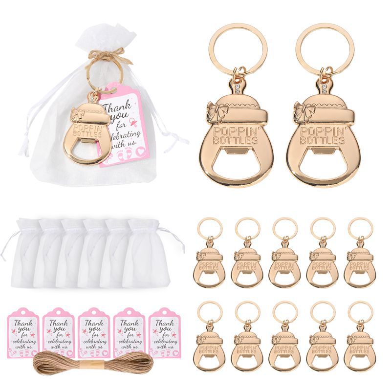 cross-border creative key ring type bottle opener european and american wedding birthday party small gift beer bottle opener zinc alloy