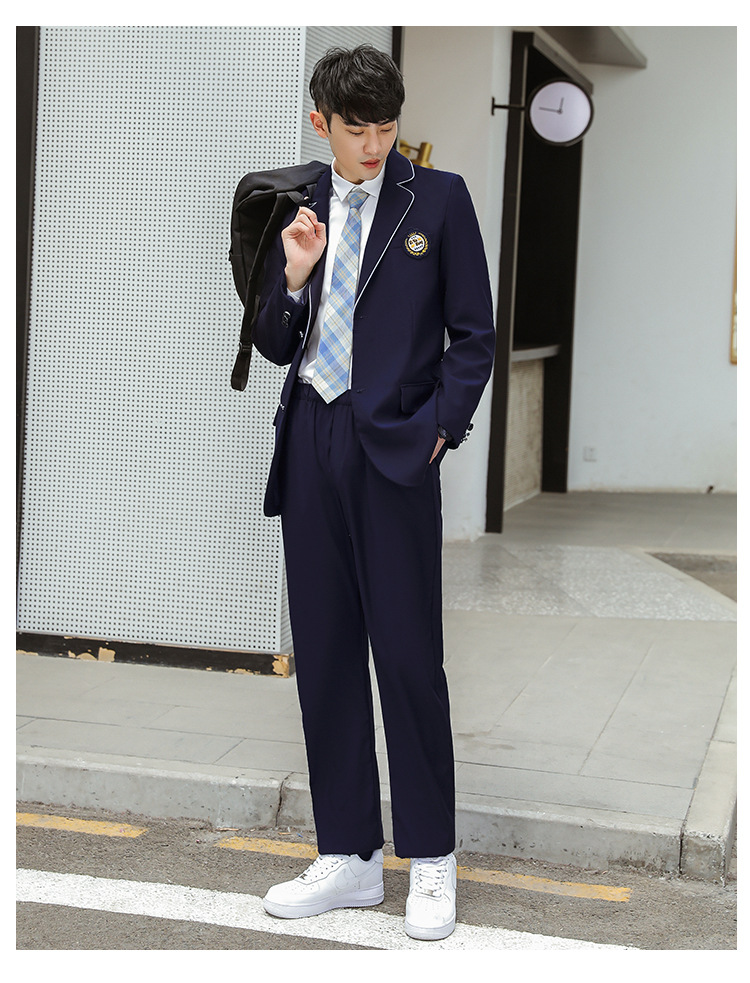 班服韩版套装春秋季西装外套学院风英伦风高中学生毕业运动会校服