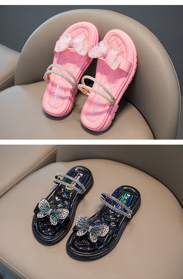 儿童拖鞋夏季女童凉拖韩版百搭外穿凉拖女孩可爱小公主中大童凉鞋