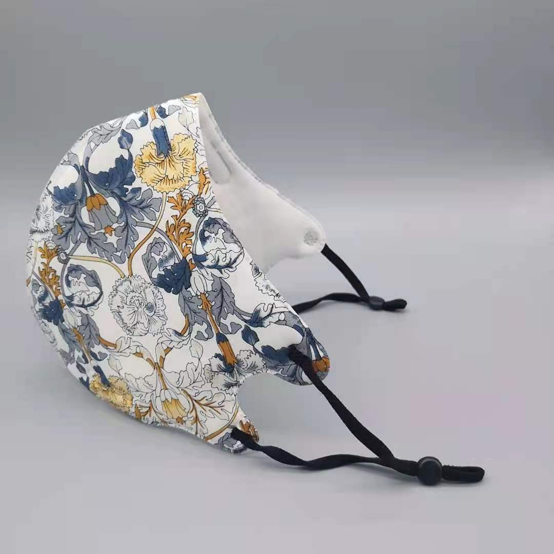 欧美跨境多色花样纯棉布透气可调节口罩 防晒防尘防雾霾 厂家直销