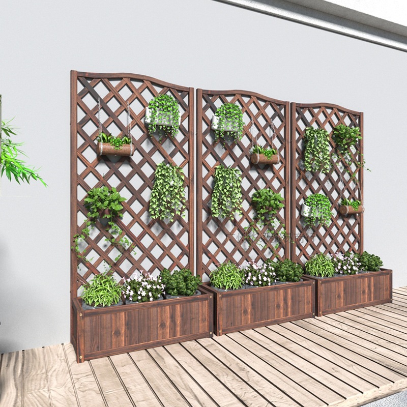 户外木隔断