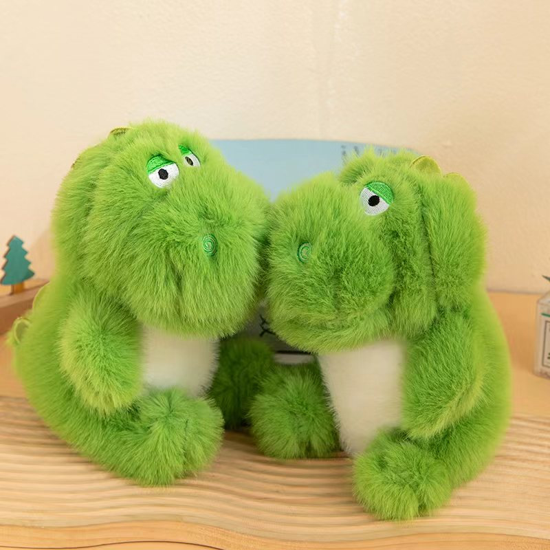 创意新款欧貂绿恐龙公仔卡通8寸25厘米抓机娃娃游戏场兑换抛洒