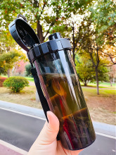 批发水杯塑料耐高温口杯女学生防摔茶杯户外运动随手杯大容量简约