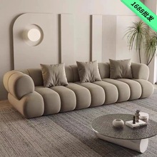 沙发美式轻奢布直排复古现代客厅设计师奶油风组合沙发