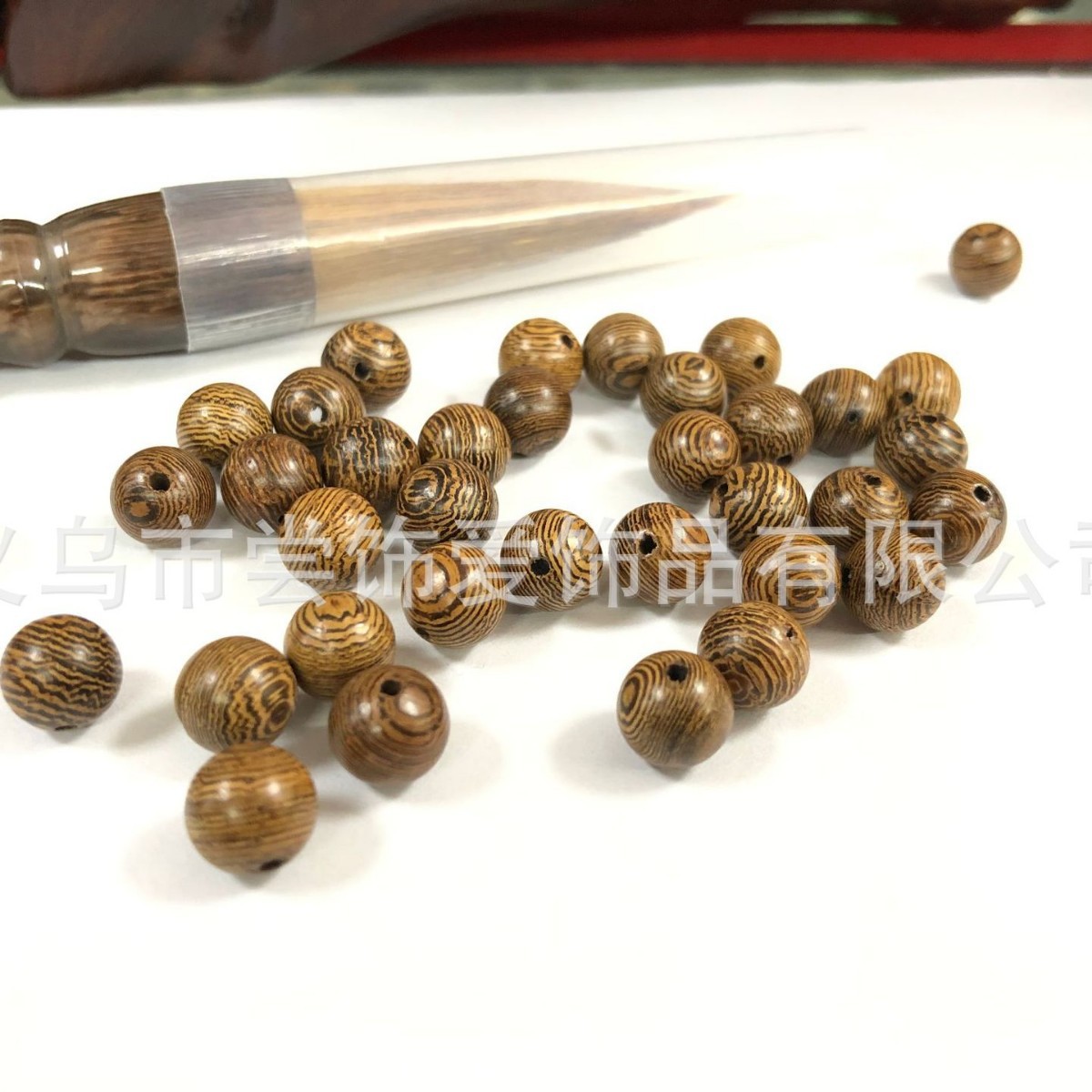 100个/包黑花梨鸡翅木缅甸花梨上色黑檀散珠圆 手链项链材料批发