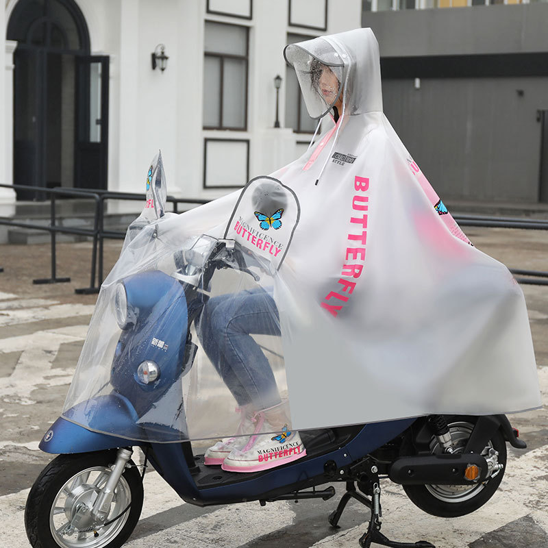 电动车雨衣电瓶车专用连体雨衣 pvc新色雨披批发 学生专用雨披