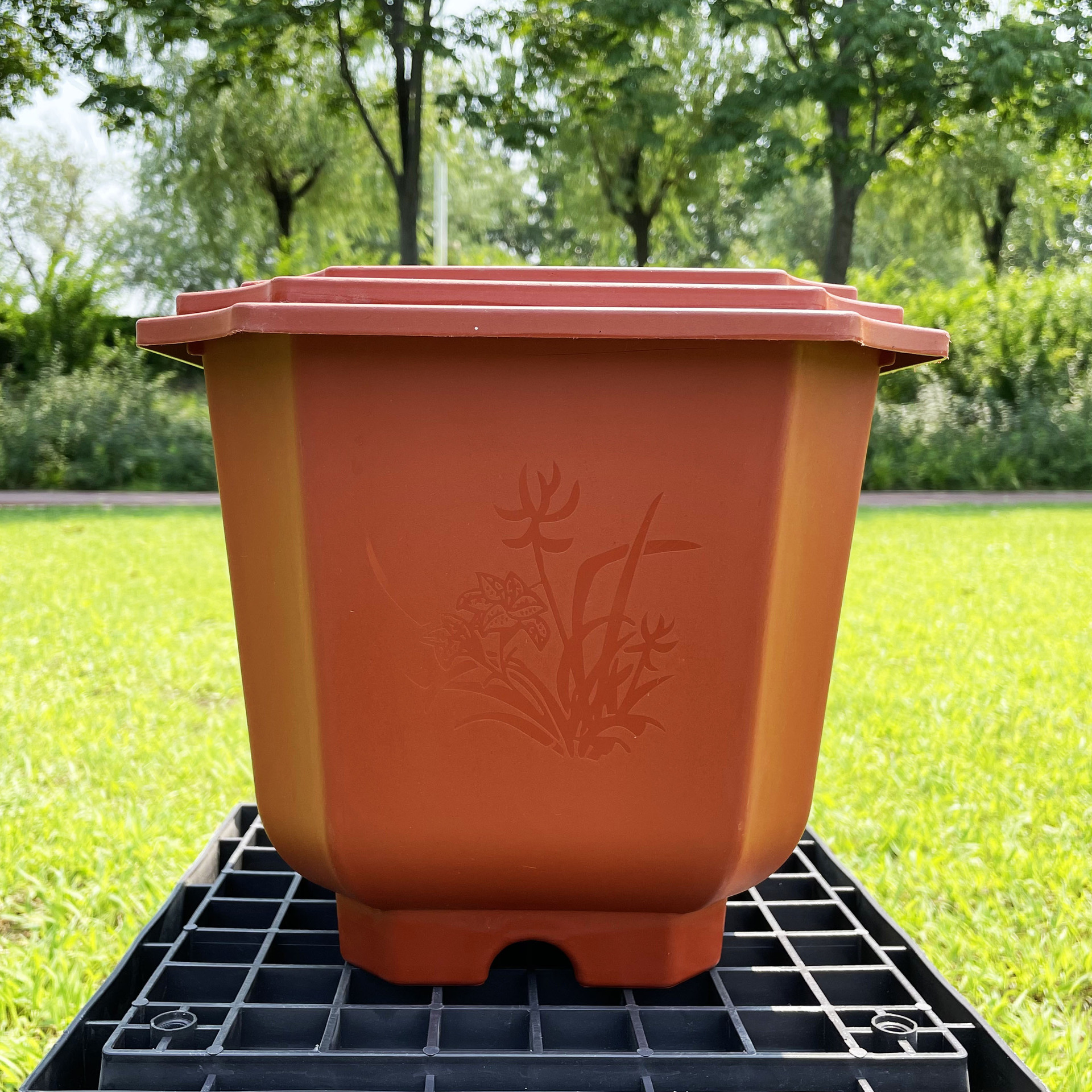 塑料花盆 正方形花盆多肉绿植花盆仿陶艺盆景盆 花盆厂家供应