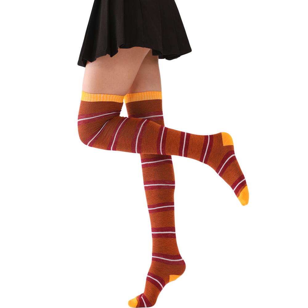 Japanese Style Stripe Hot Girl over Knee Socks Women's Stockings Slimming Anime Spring, Summer, Autumn and Winter Four Seasons Thin