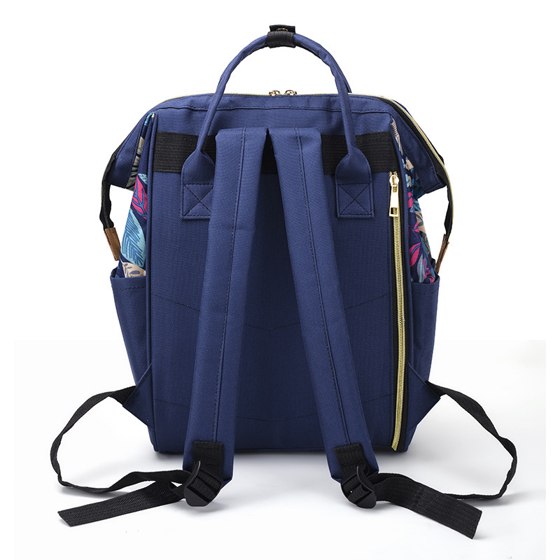 Factory Wholesale New Baby Backpack Leaves Mummy Fashion Portable Feeding Bottle Bag Large Capacity Lightweight Shoulder Bag