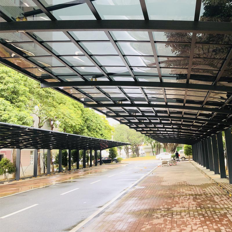 铝合金车棚定制 庭院汽车棚 小区单位停车场遮阳遮雨棚 铝艺车篷