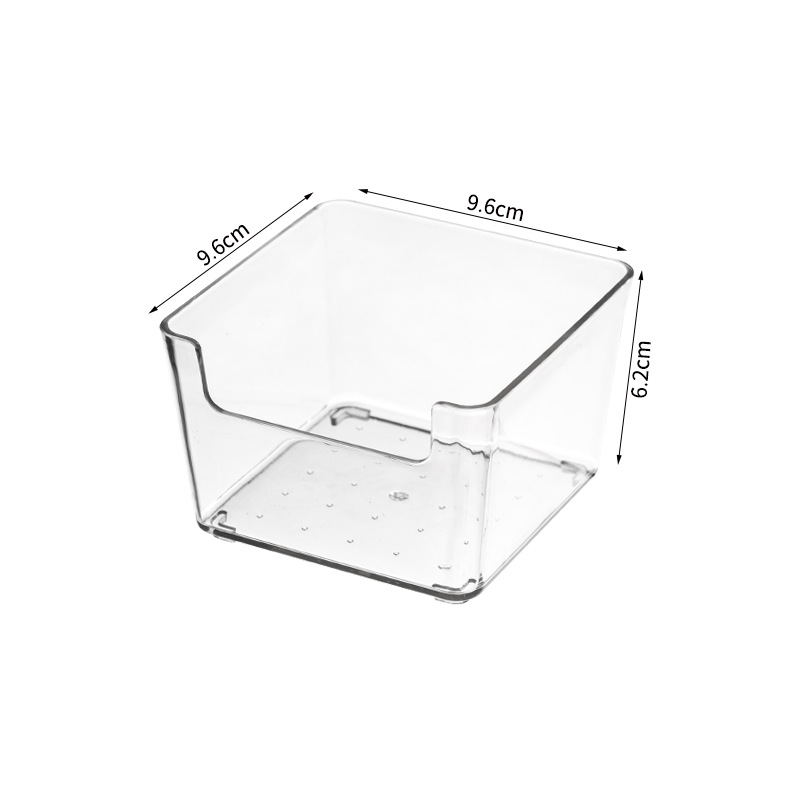 Japanese-Style Drawer Storage Box Built-in Household Plastic Transparent Kitchen Partitioned Organizing Box Student Stationery Organizing Box