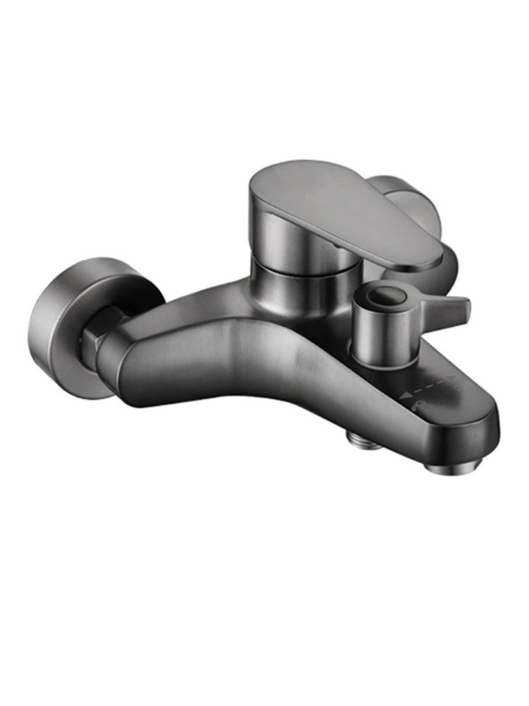 不锈钢混水阀冷热淋浴水龙头洗澡混合开关分体枪灰色简易花洒套装