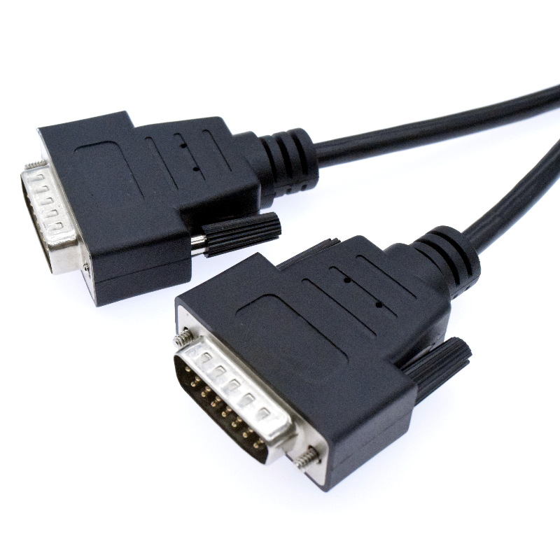 厂家定制db15公对公连接线 db15串口通讯线24awg