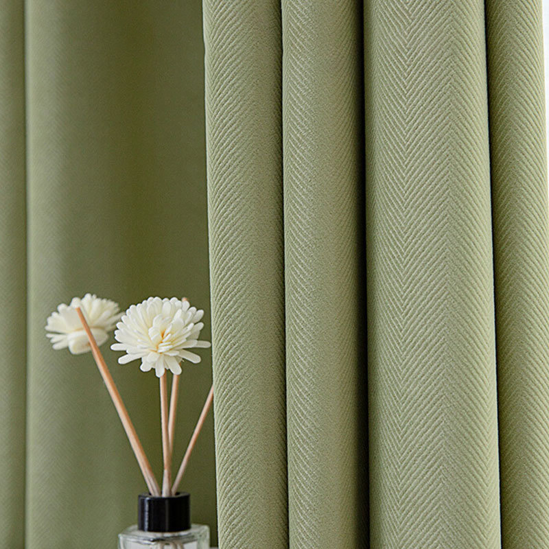 加工定制 法式窗帘奶油色亮面绝绝子客厅卧室轻奢飘窗遮光窗帘布