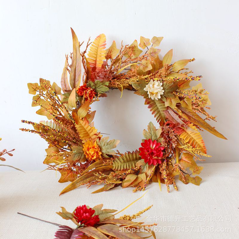 Harvest Festival Artificial Flower Garland Home Wall Decoration Garland Amazon Hot Selling Autumn Thanksgiving Decorations Wholesale