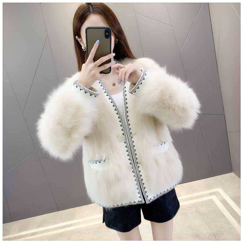 2021冬季新款小香风短款皮草外套百搭-阿里巴巴