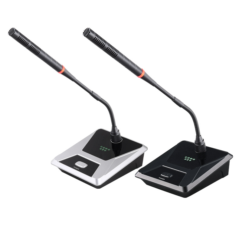 有线会议桌面麦克风电容式台式广播话筒高灵敏度鹅颈会议话筒