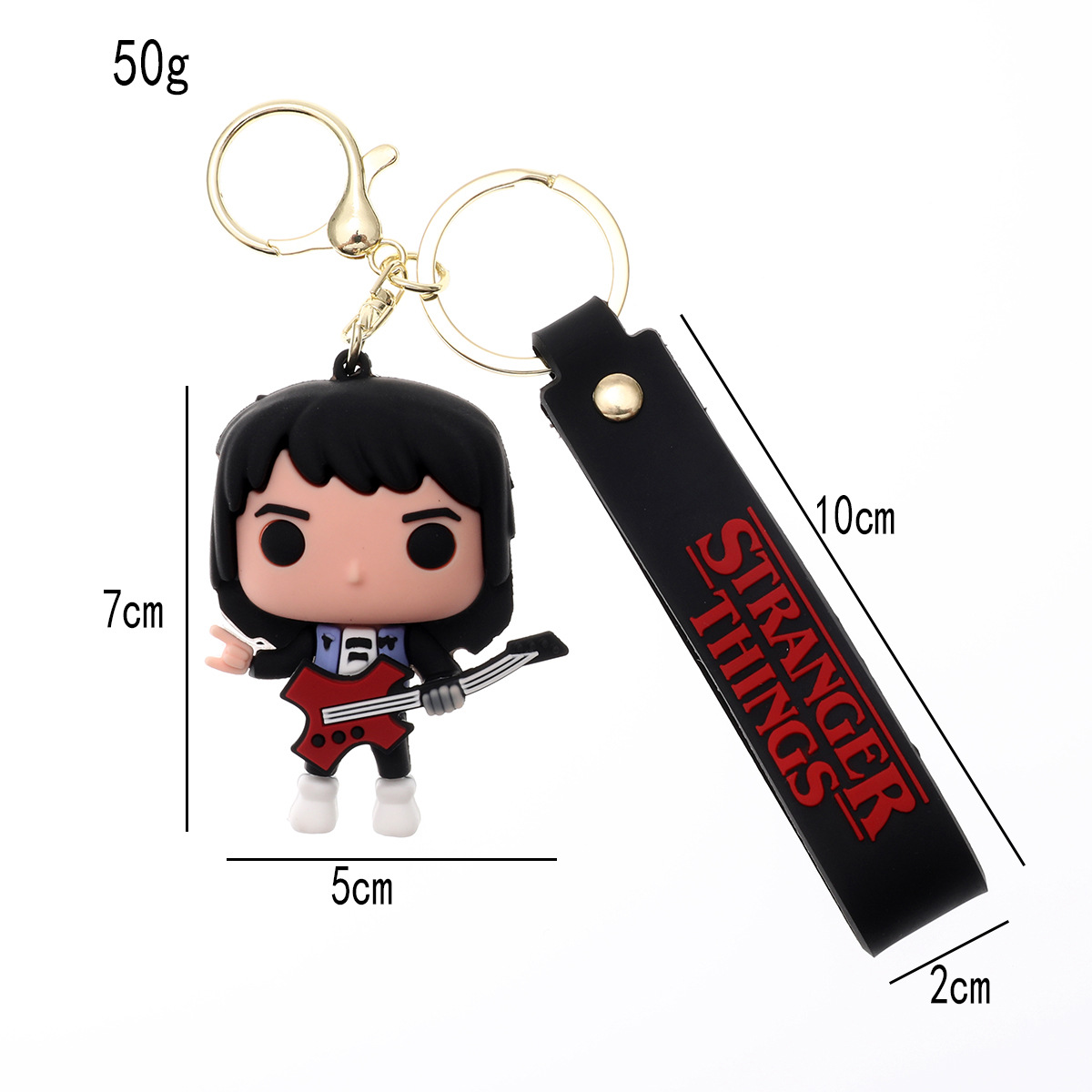 Cartoon Anime Stranger Things Silicone Doll Keychain Pendant Student Couple Bags Car Key Chain Hanging Ornament