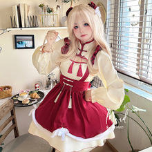 有心论 新中式女仆装cosplay服国风新春元宵Lolita可爱大码连衣裙