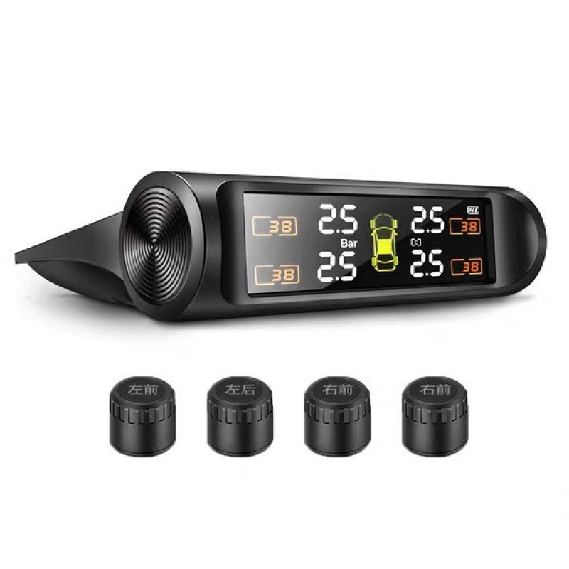 太阳能胎压监测器 外置内置胎温胎压tpms数显汽车轮胎监测系统