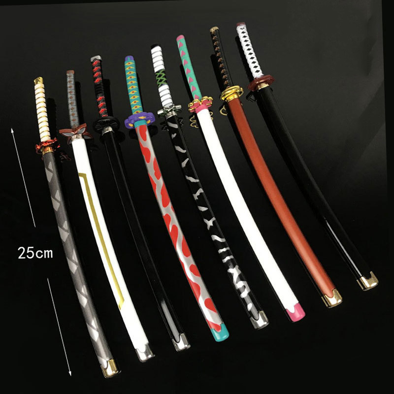 日漫鬼灭之刃日轮刀 25cm我妻善逸蝴蝶忍富冈义勇武器模型工艺刀