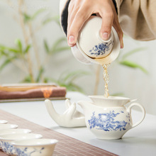 龙凤冰裂功夫茶具套装家用泡茶壶茶杯盖碗公道杯茶漏整套小套简约