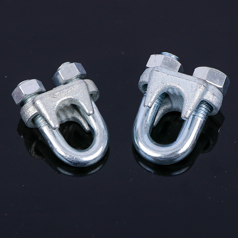 轻型钢丝绳卡头批发 钢丝绳绳卡夹镀锌卡扣 五金索具钢丝绳锁扣