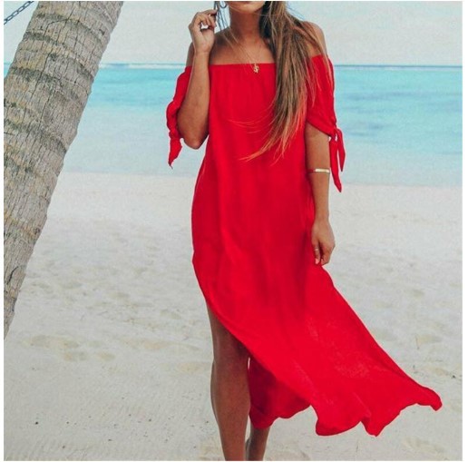 2022 Factory Direct Sales Summer plus Size Women's Clothes Dress Long Upper Outer Garment Swimsuit Bikini Beach Dress