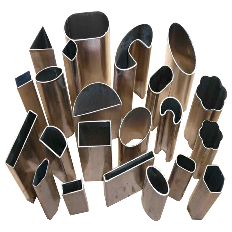 304不锈钢异型管圆凹槽管d形管平椭圆管半圆扶手管扇形管椭圆管