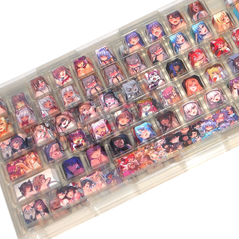 东南亚热销机械键盘键帽 pbt材质二次元动漫键帽各种高度热升华