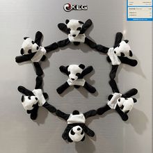 小熊猫毛绒冰箱贴动物公仔磁贴便利贴可爱创意旅游纪念品小礼品