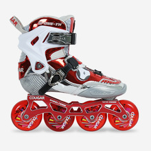 美洲狮红魔俱乐部溜冰鞋专业儿童碳纤平花鞋速滑鞋轮滑鞋M-ONE-YH