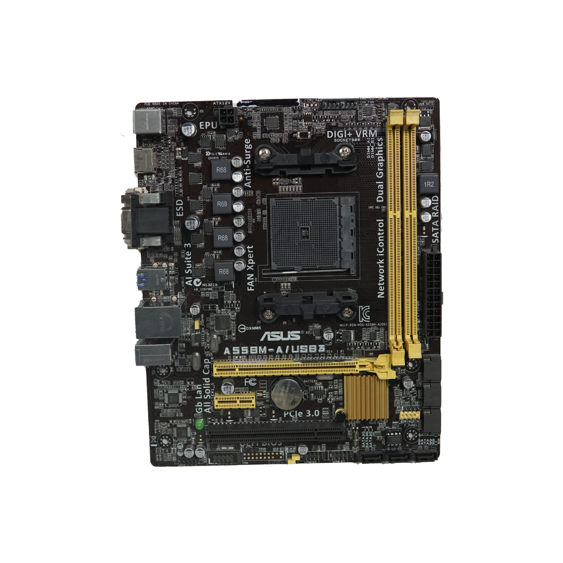 适用于华硕a55bm-a/usb3 socket fm2 内存ddr3 32gbmicro atx主板