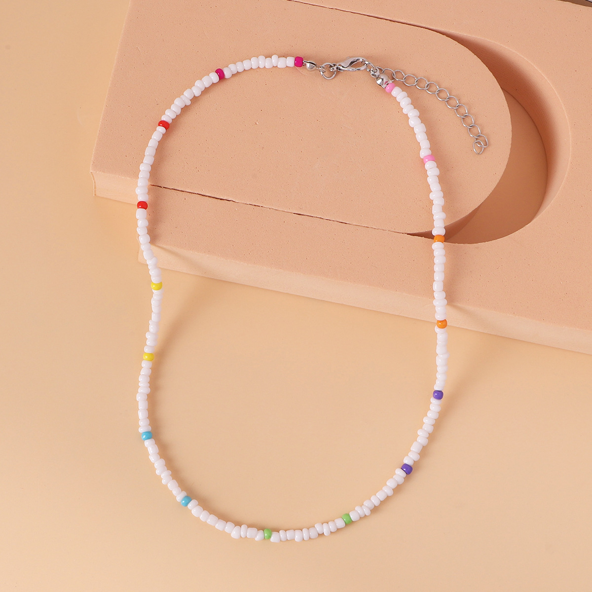 夏日小清新个性手工编织米珠项链颈链 森系田园风度假旅游纪念品