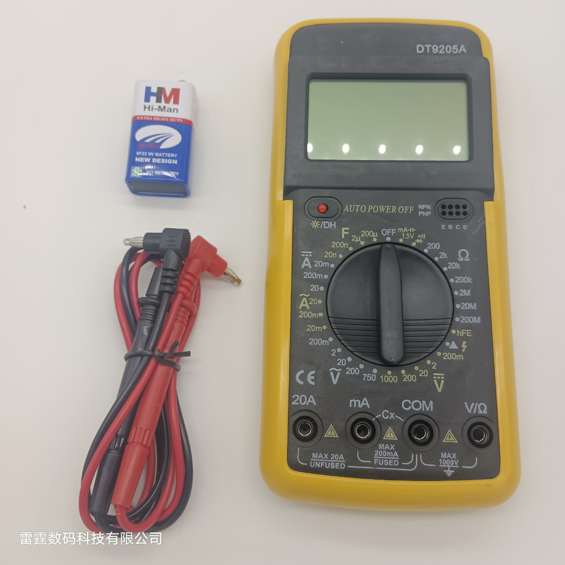 Dt9205a Multimeter High Precision Digital Display Electrical Instrument Pointer Multi-Function Digital Multimeter Digital Display