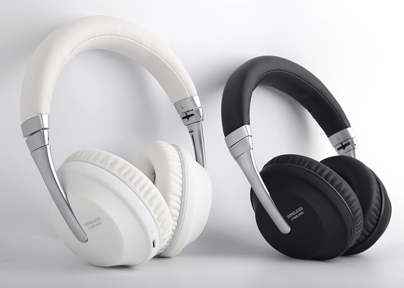 anc蓝牙降噪耳机立体声隔音音乐可通话耳麦带话筒可旋转折叠便携