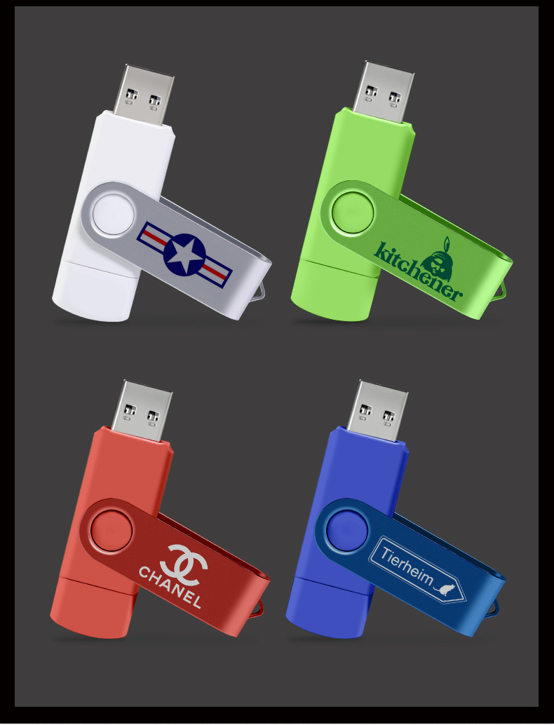 0电脑旋转u盘高速otg16g优盘64g定制u盘32g8g