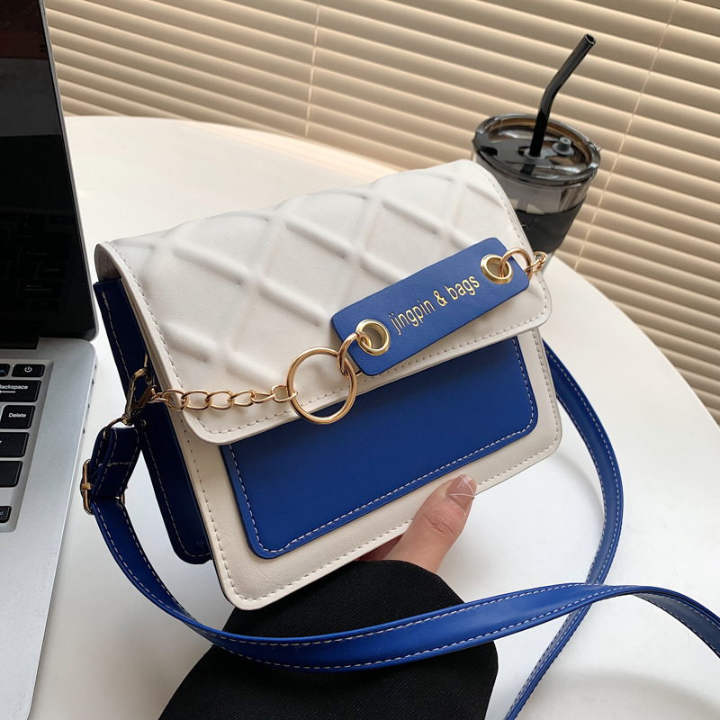 This Year's Popular Bag for Women 2022 New Fashion Color Contrast Rhombic Trendy Women's Mobile Phone Bag Summer Crossbody Small Square Bag