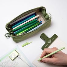 跨境原创纯色笔袋 大容量学生文具笔盒 源头厂家学生笔袋一件代发