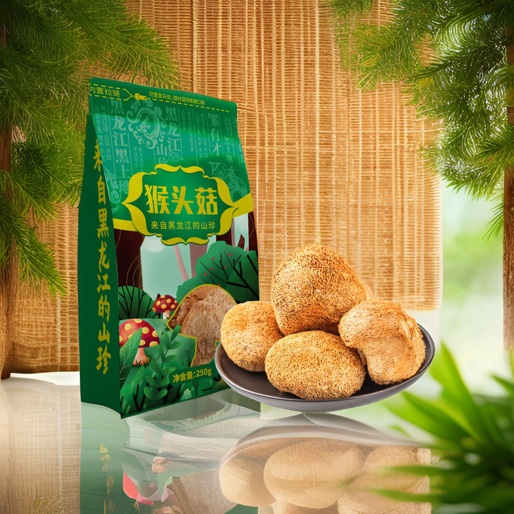 新品东北粉胃新货干货特产猴头菇500g营养无硫菌菇非野生养长特产