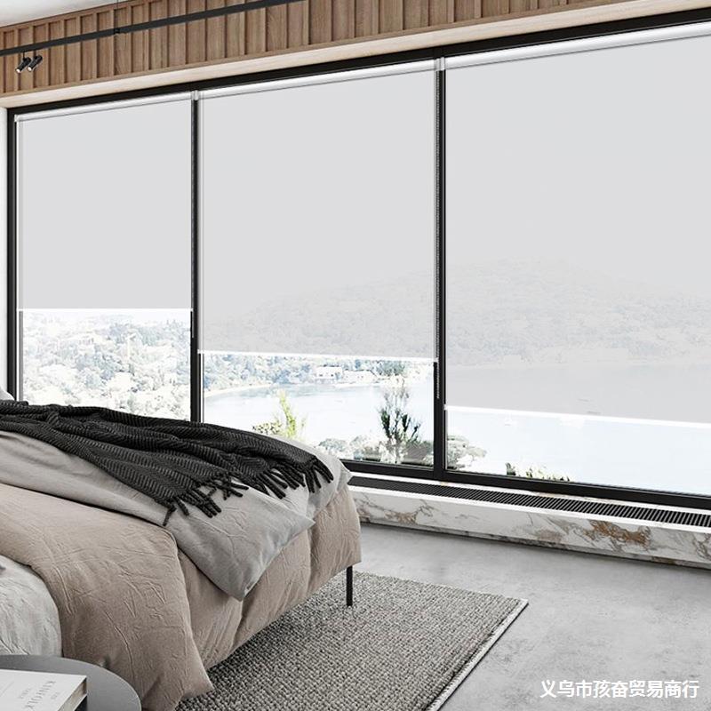 办公室会议室工程窗帘可定 制图案logo广告遮光防晒帘卷帘窗帘