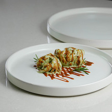 创意10英寸陶瓷盘家用菜盘水果盘西餐厅牛排盘意面盘平盘瑕疵款式